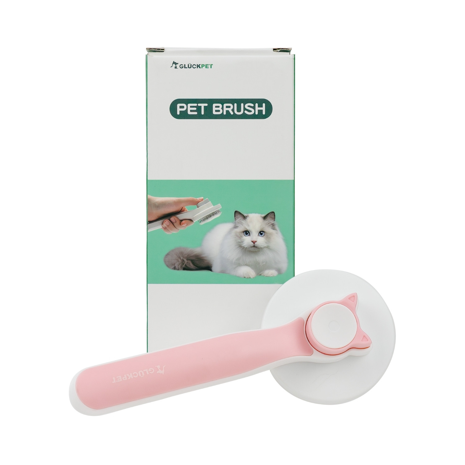 Cepillo para Gatos Redondo Autolimpiable Antienredos con Botón de Liberación Glückpet Accesorios para Gatos y Perros 1